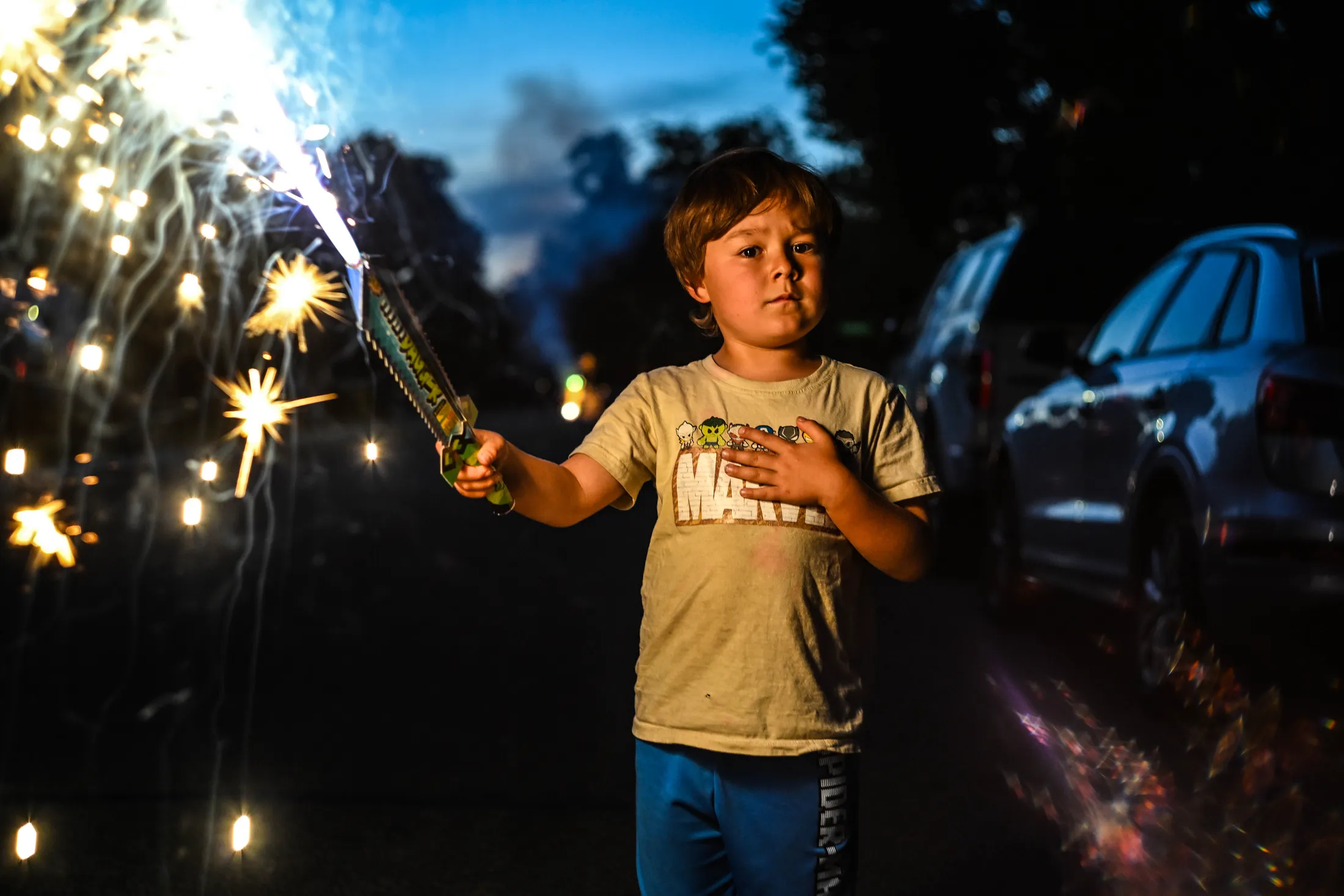 Fireworks portrait by Boise, Idaho photographer Rusty Rehl